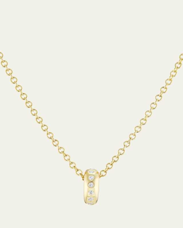 Narrow Diamond Enhancer on Chain Necklace, 18"L